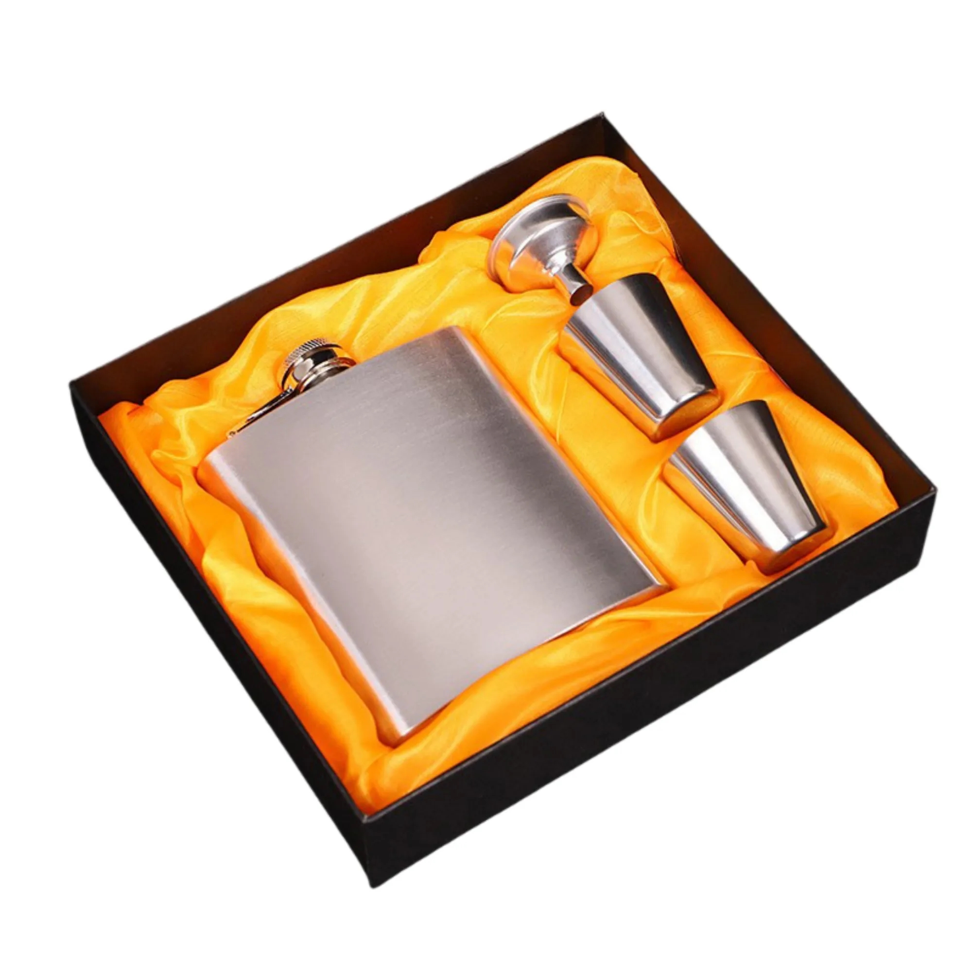 7oz Portable Stainless Steel Drinkware Set Gift Box, custom water bottle with logo imprint 10
