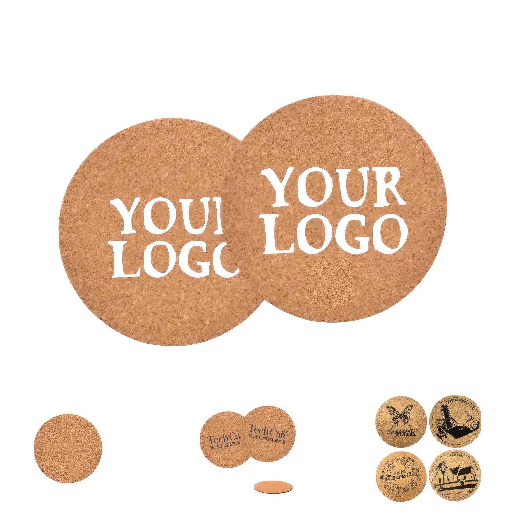 Personalized Round Cork Coaster 2