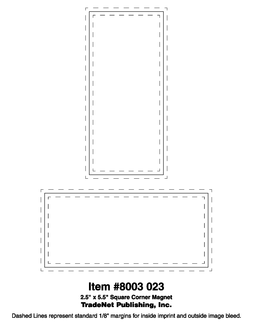 Magnet - 2.5x5.5 Square Corners 40 Mil Outdoor Safe 4
