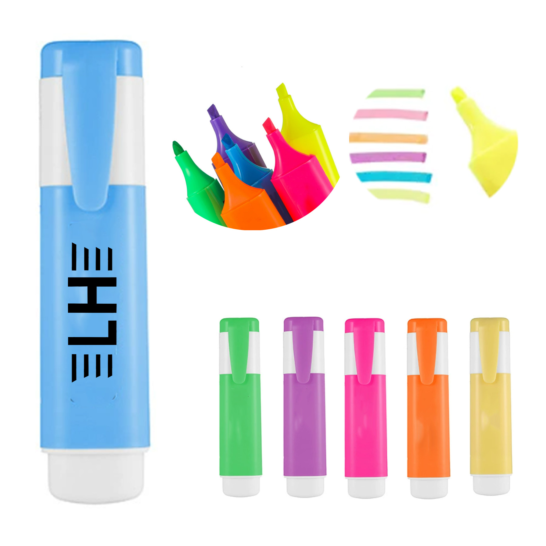 Six Color Highlighter Pen Set 5