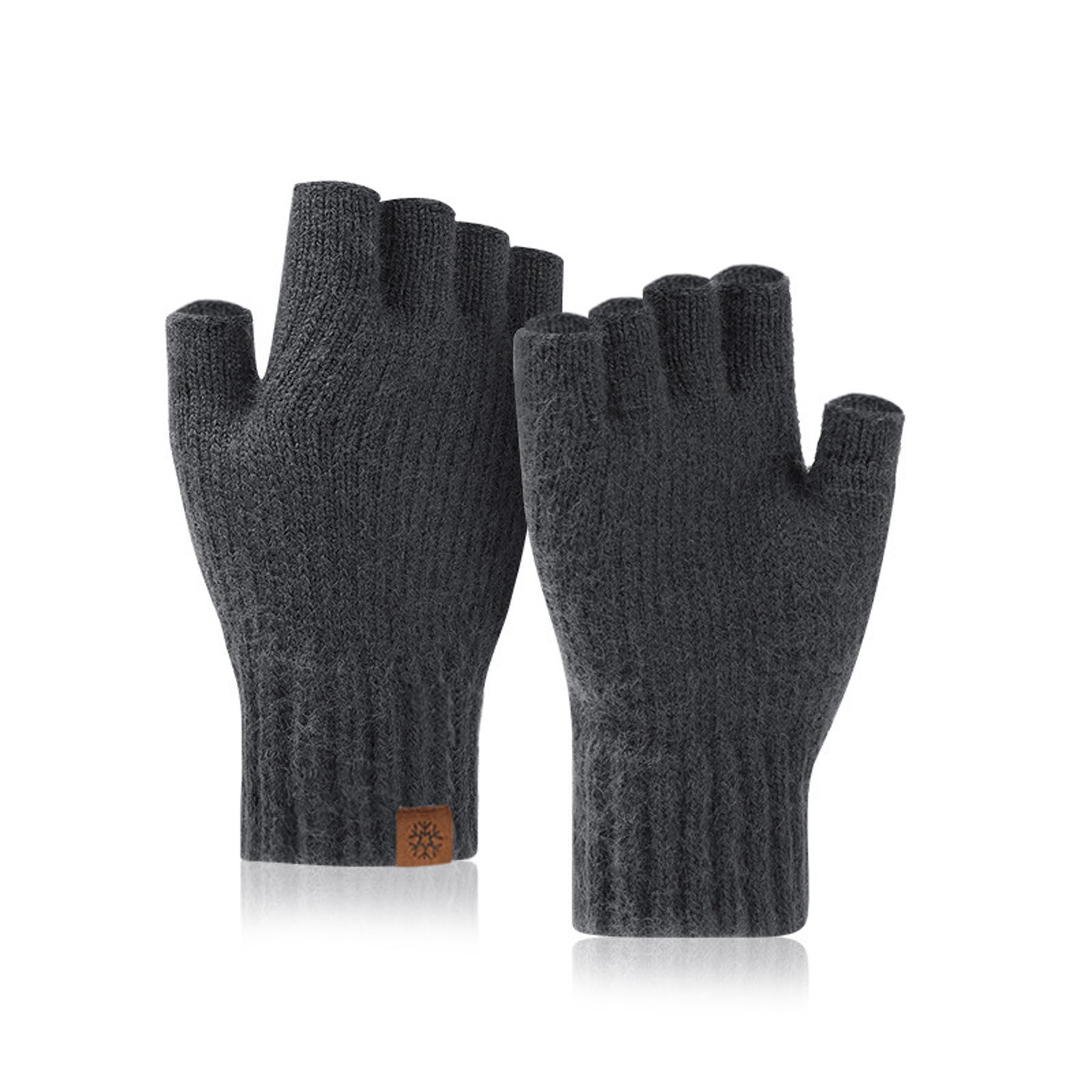 Men's Warm Half-Finger Gloves 9