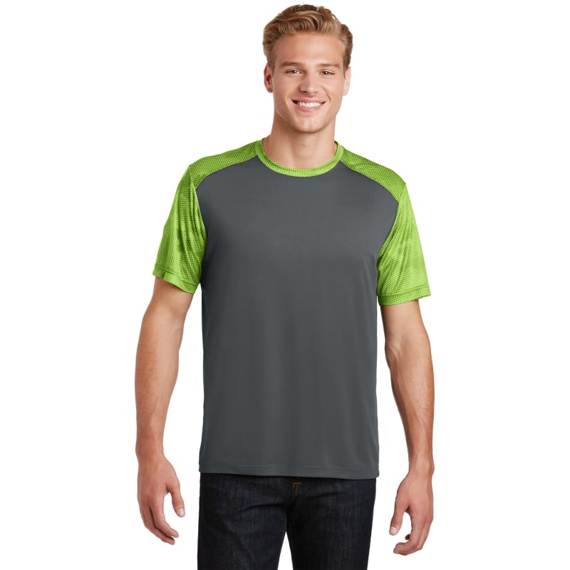 Sport-Tek CamoHex Colorblock Tee. 23