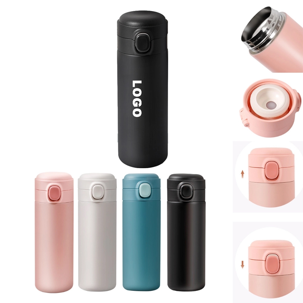 Push Open Stainless Steel Vacuum Water Bottles 5