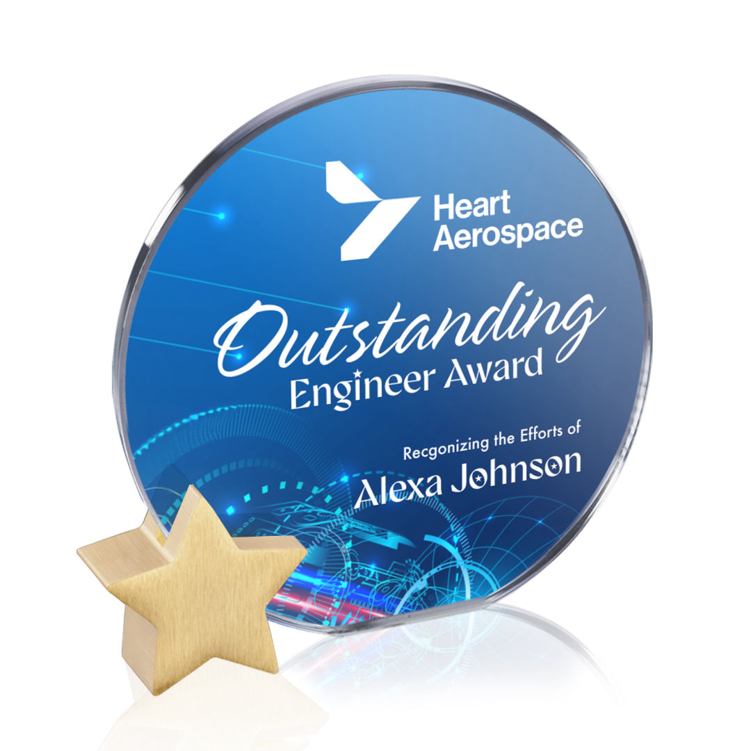 Verdunn VividPrint™ Award - Starfire/Gold Star 4