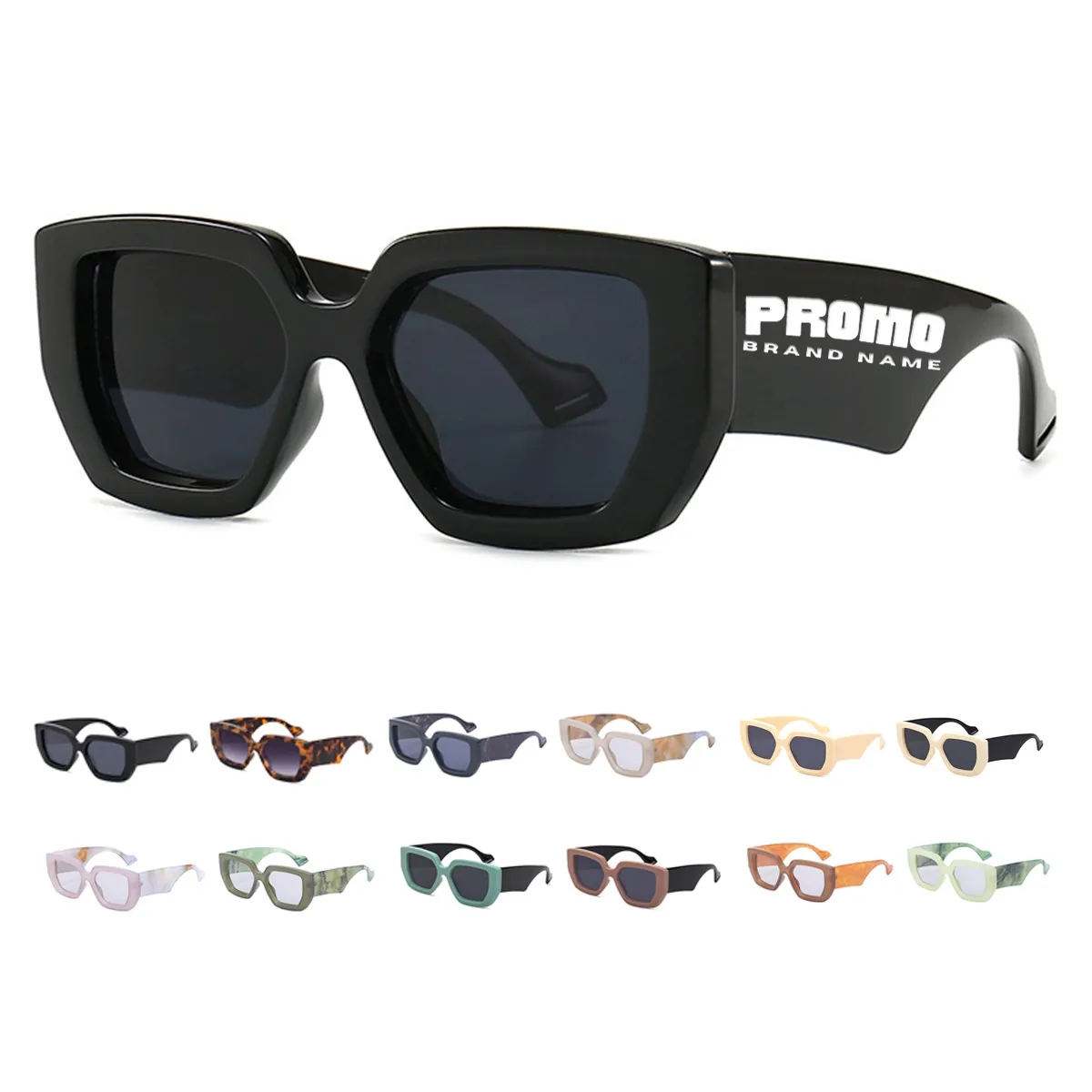 UV Protection Unisex Vintage Square Sunglasses 3