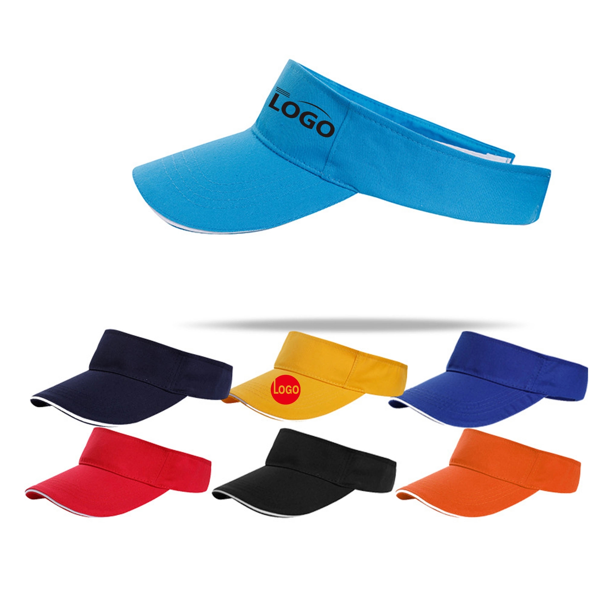 Adjustable Cotton Sports Sun Visor Hat 5
