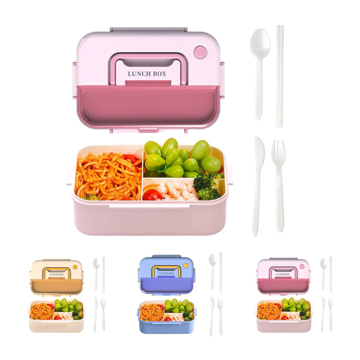 Plastic Lunch Box with Leak Resistant Detachable Cover 4