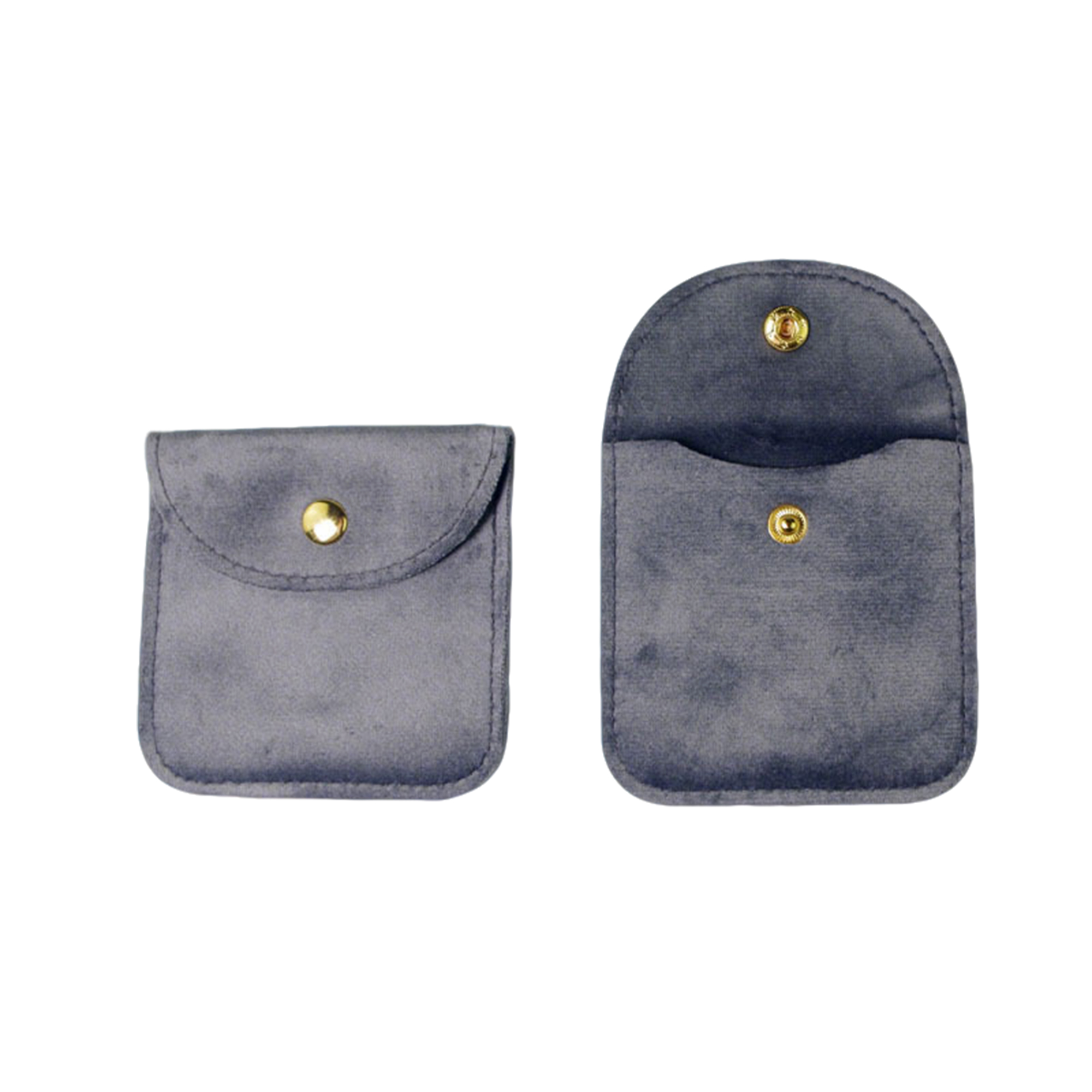 Velvet Snap Pouch For Jewelry Or Coins 3.2" x 3.2" 9