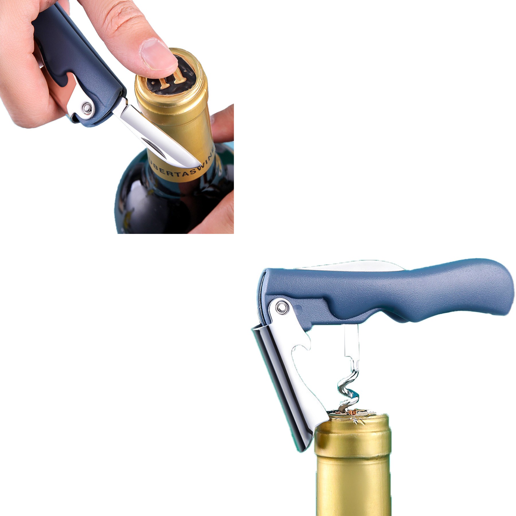 Plastic Stainless Steel Multifunctional Bottle Opener 6
