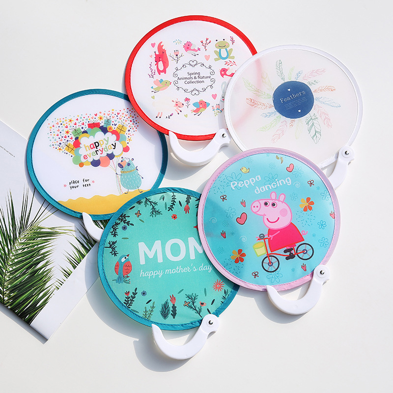 Japanese Style Handheld Round Folding Fan 2