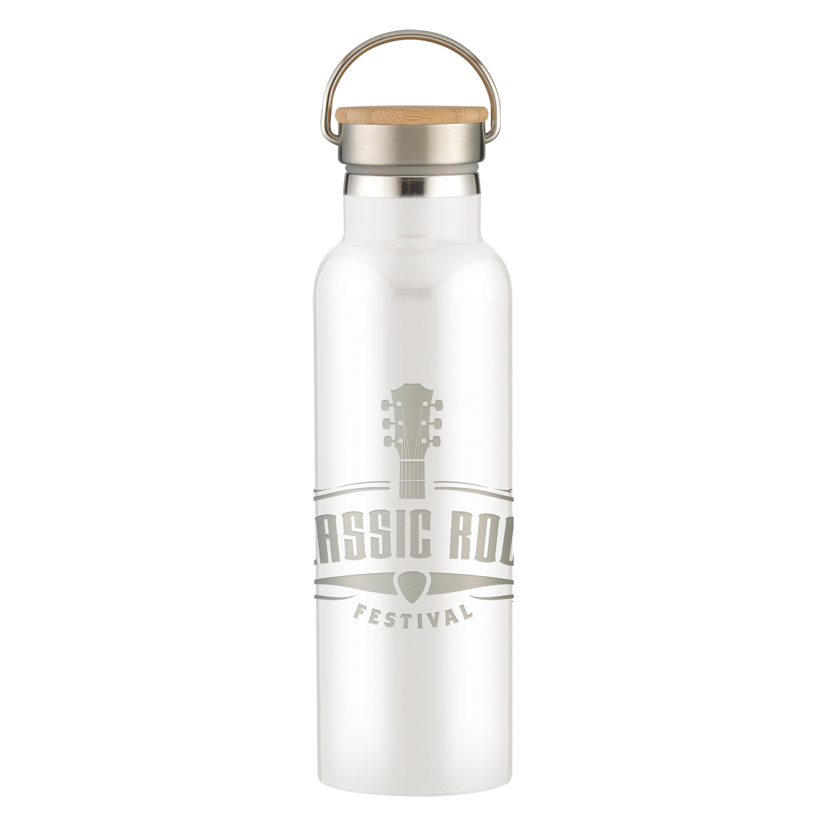 21 Oz. Full Laser Tipton Stainless Steel Bottle With Bamboo Lid, custom water bottle with logo imprint 5