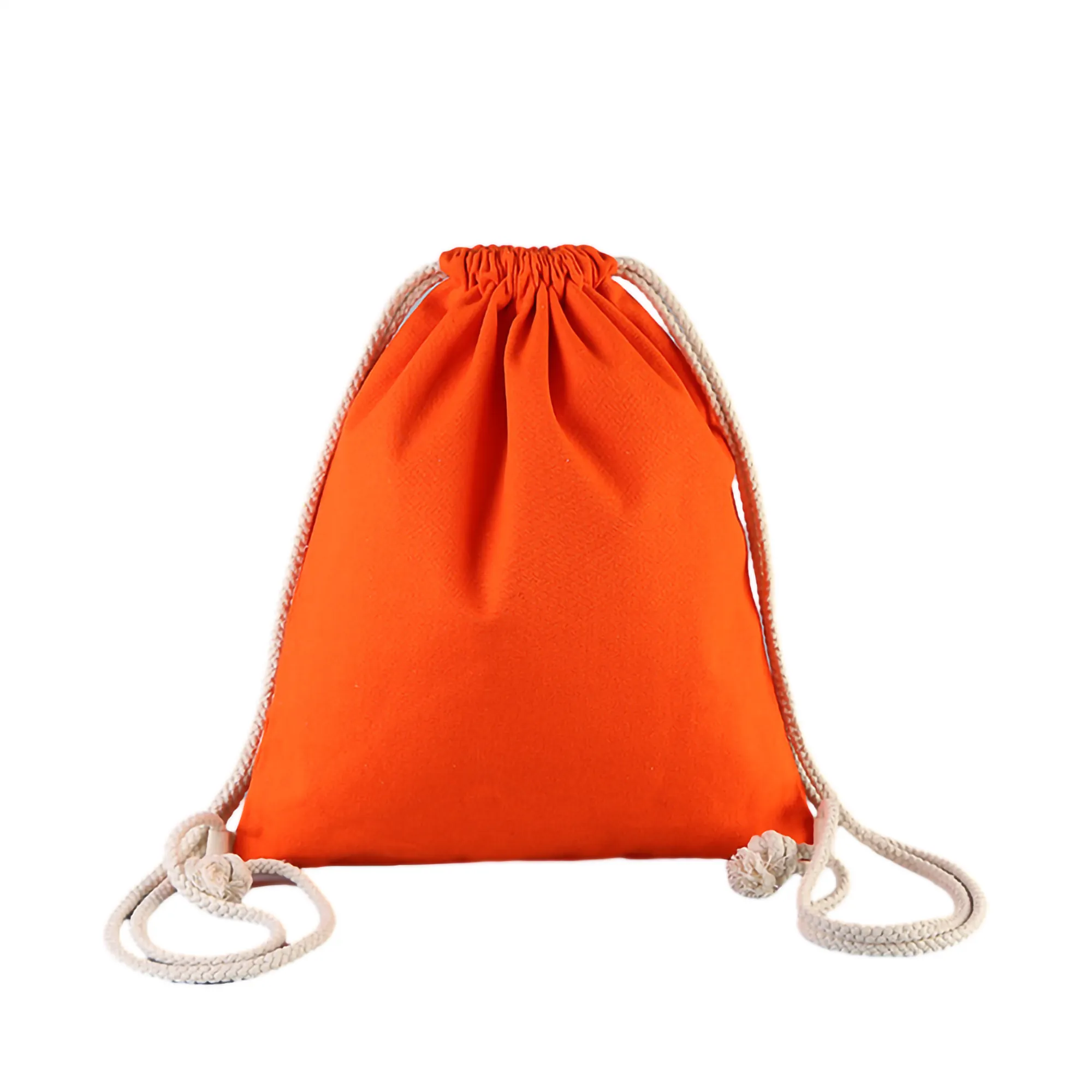 Canvas Drawstring Bag Bundle Pocket MOQ 100PCS 10