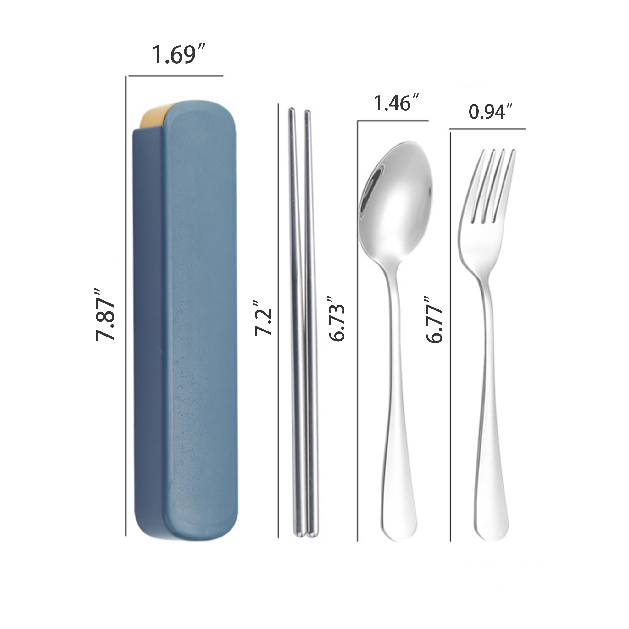Stainless Steel Reusable Travel Cutlery Set 5