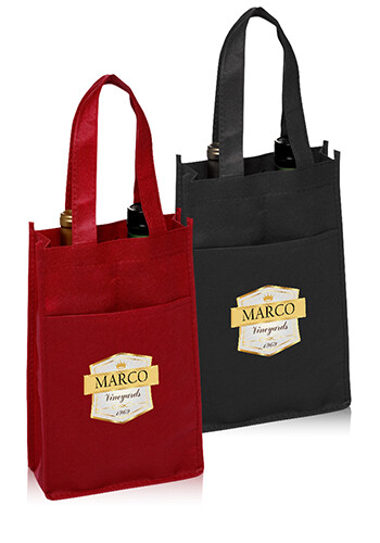 Non-Woven Vineyard Two Bottle Wine Bags