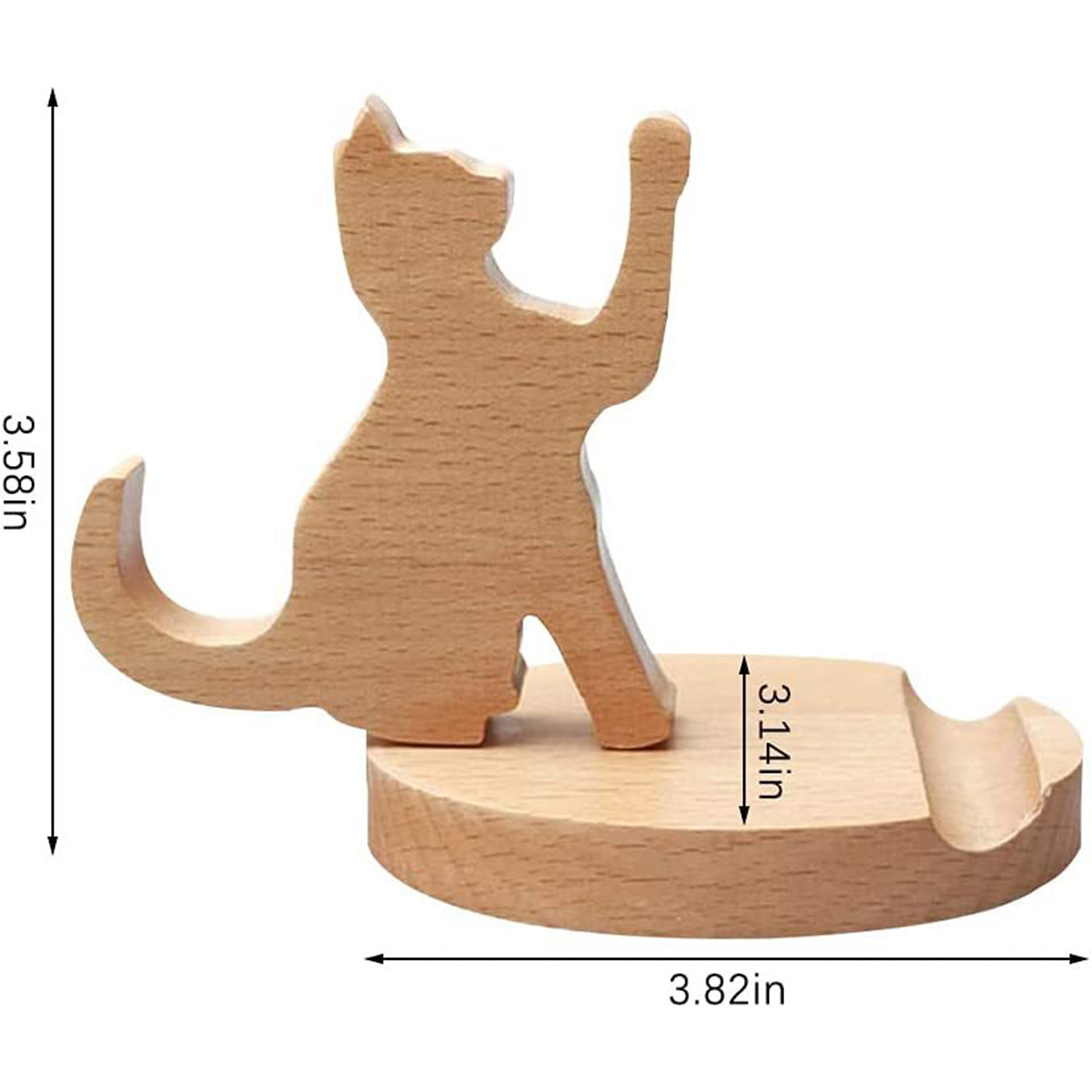 Wooden Desk Animal Cell Phone Stands 3