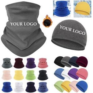 Polar Fleece hat Windproof Neck Warmer Gaiter Set 3