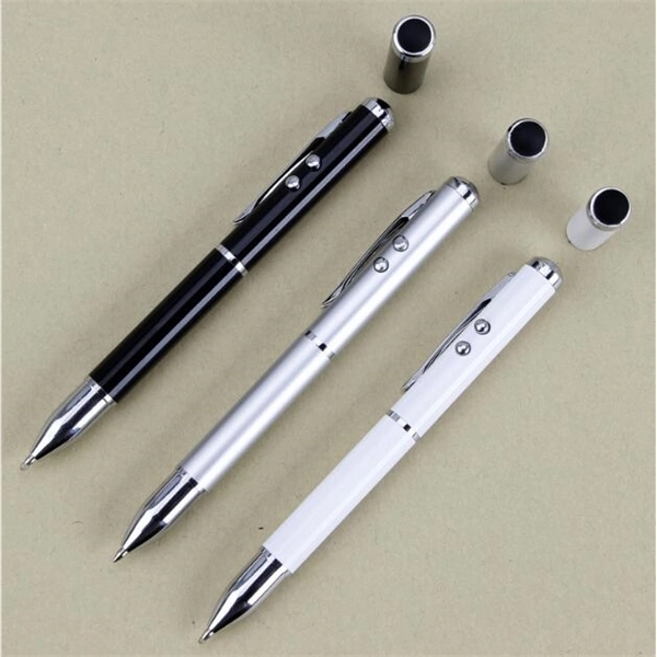 Multifunction Stylus Ballpoint Pens Laser LED Flashlight 3