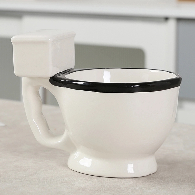 Custom 9.5 oz Ceramic Funny Toilet Mug 5