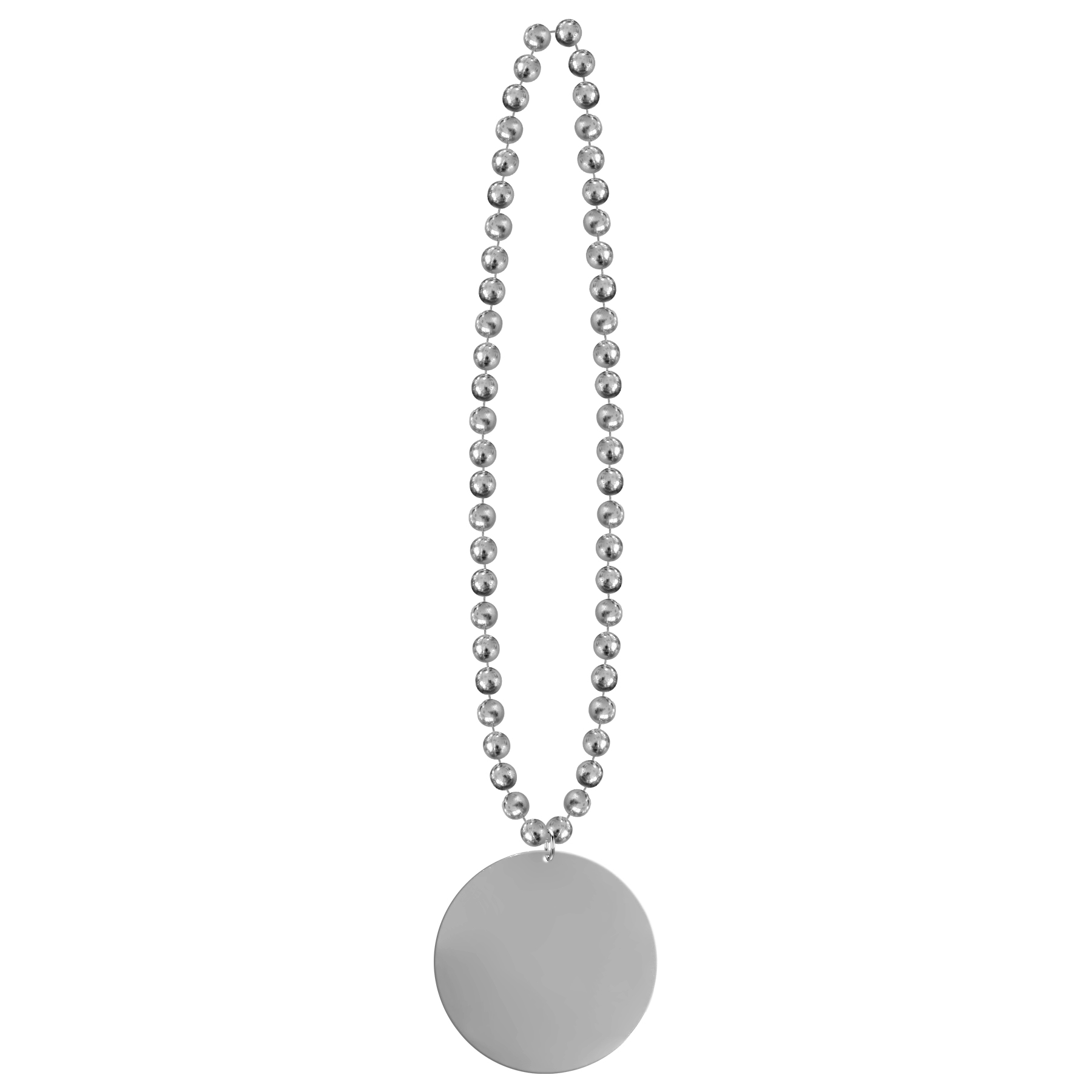 2 1/2'' Plastic Medallion Beads Necklace 4