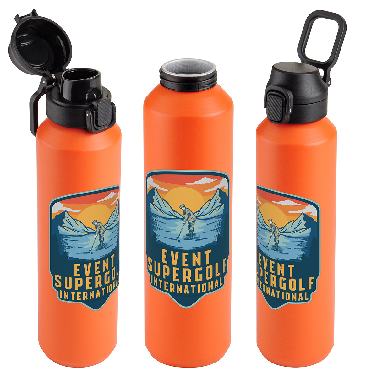 Nexus 27 oz Recycled Aluminum Bottle with Flip-Top Lid and Carabiner 41