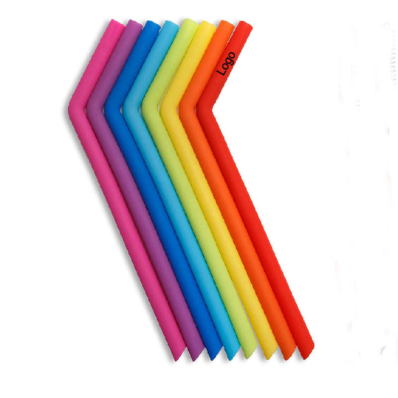 Reusable Long Flexible Bent Silicone Straw 2