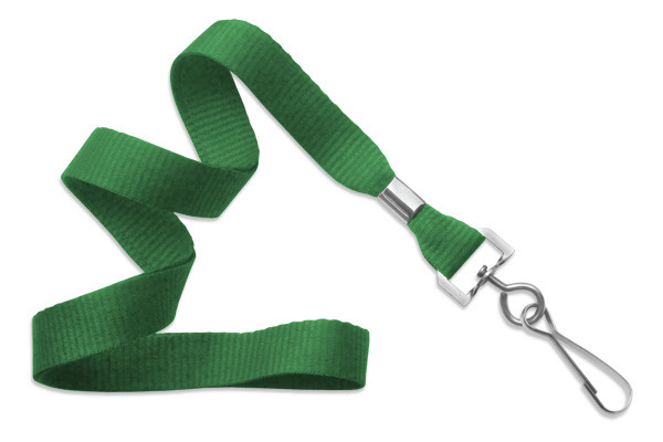 5/8" Blank Lanyard w/Swivel Hook (Kelly Green) 1