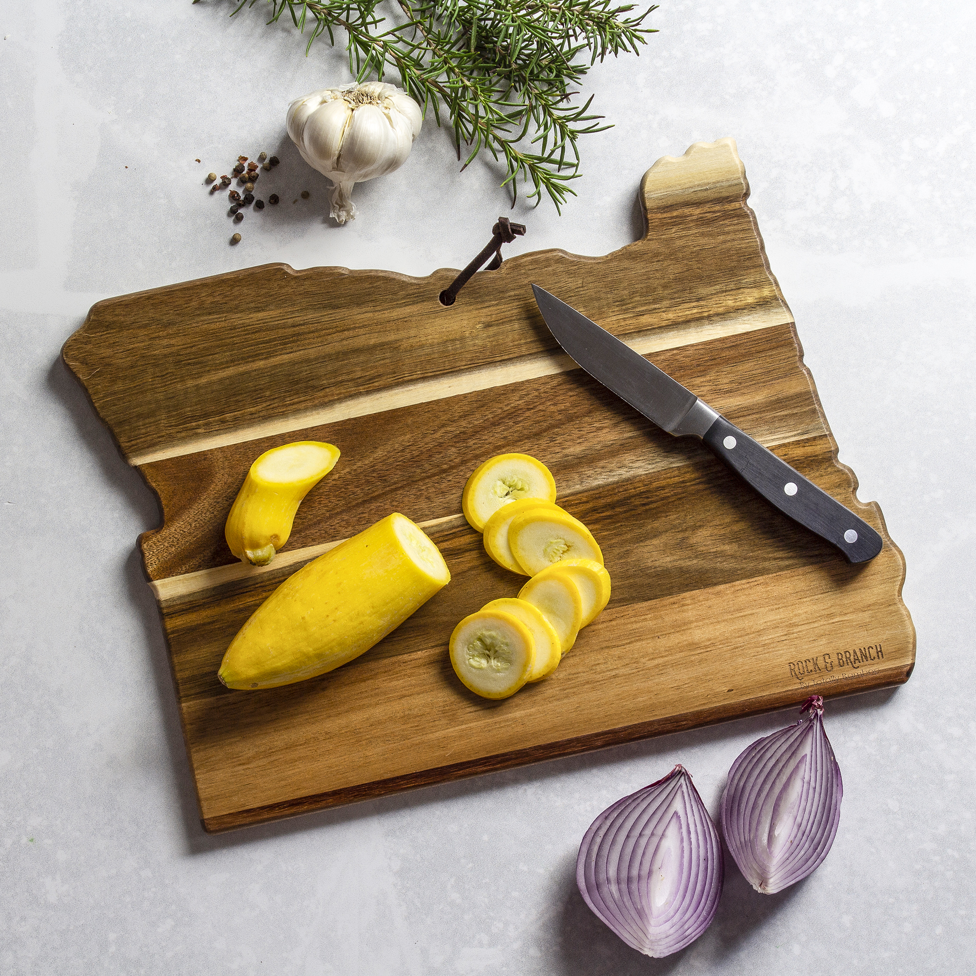 Rock & Branch® Origins Series Oregon State Shaped Cutting and Serving Board 10