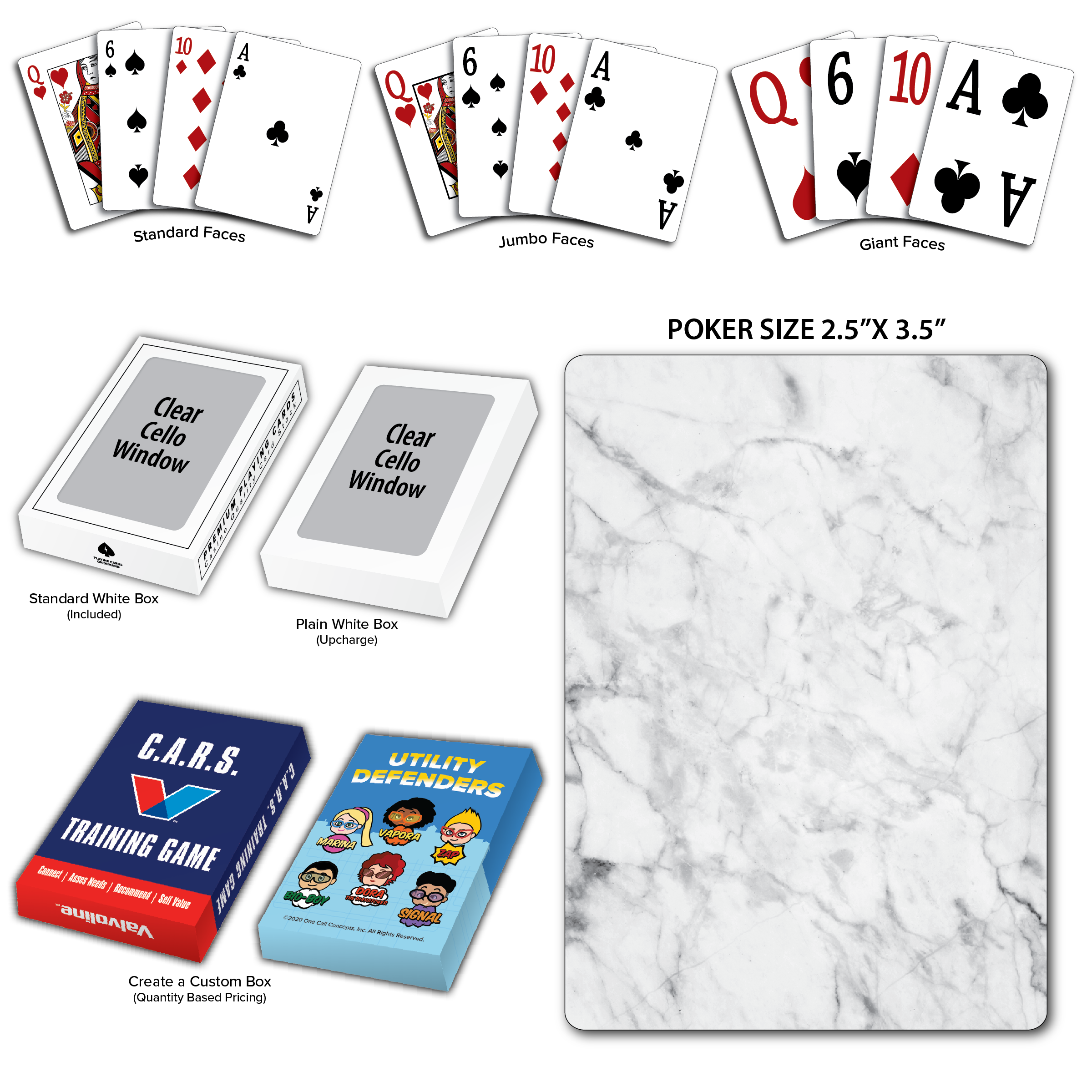 Marble Theme Poker Size Playing Cards 4