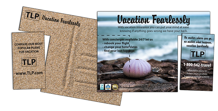 Laminated Card with Detachable Vertical Business Card - 14 pt. 3