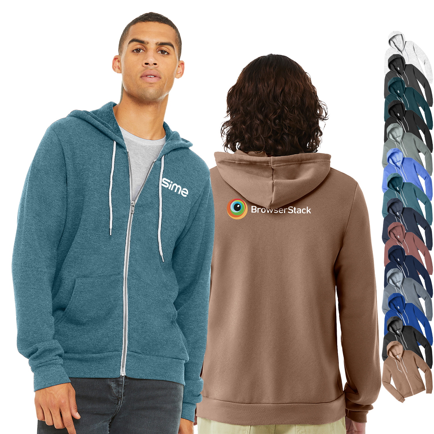BELLA+CANVAS ® Unisex Sponge Fleece Full-Zip Hoodie 2