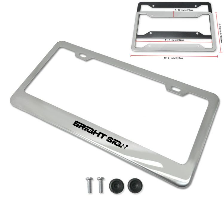 License Plate Frames Stainless Steel 2