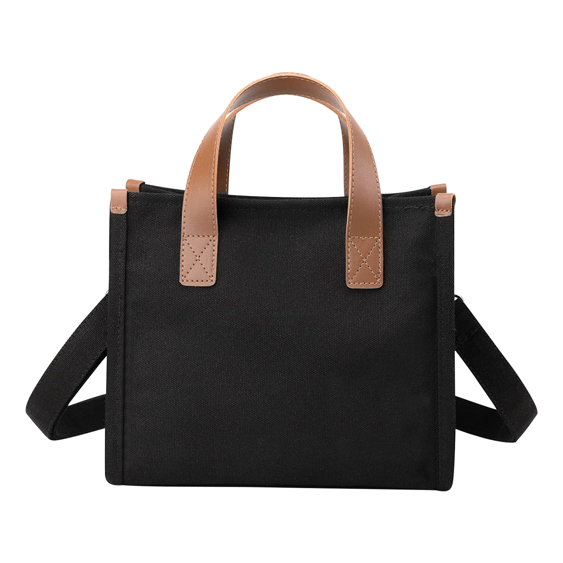 12 OZ Magnetic Buckle Crossbody Canvas Tote Bag With Guesset 5