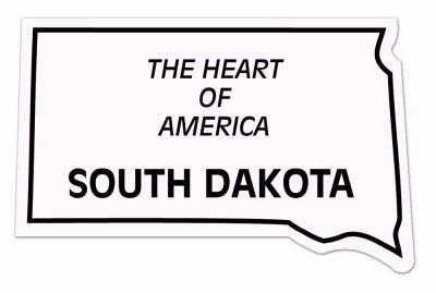 South Dakota State Shape Magnet - Full Color 1