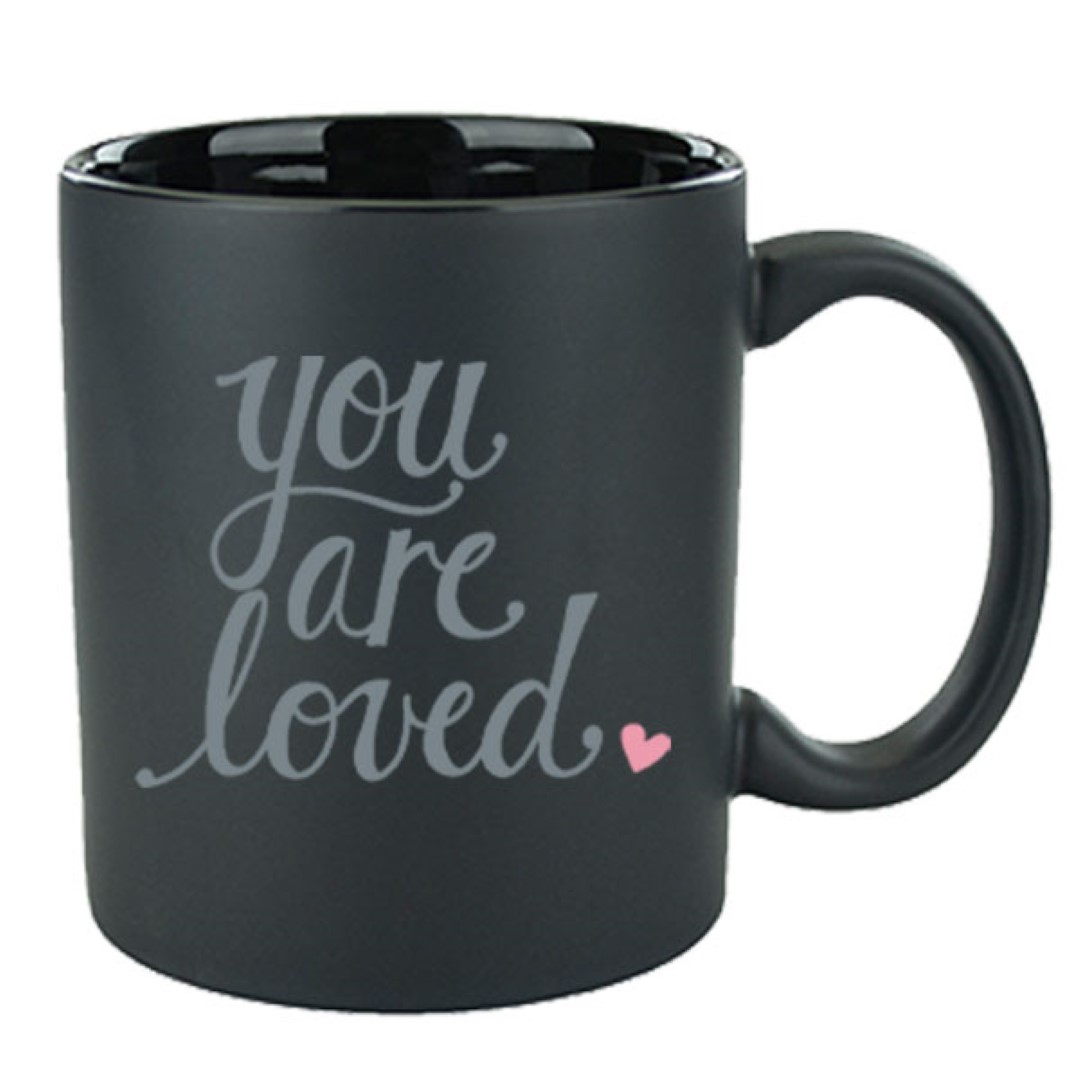 11 Oz Hilo C-Handle Mug Matte Satin Black Out/Gloss in 1
