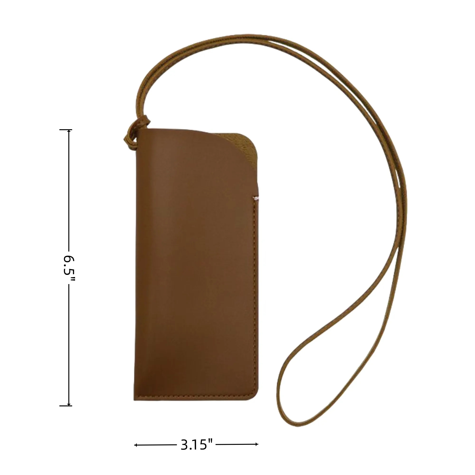 PU Leather Glasses Case Sunglasses Pouches With Lanyard 4