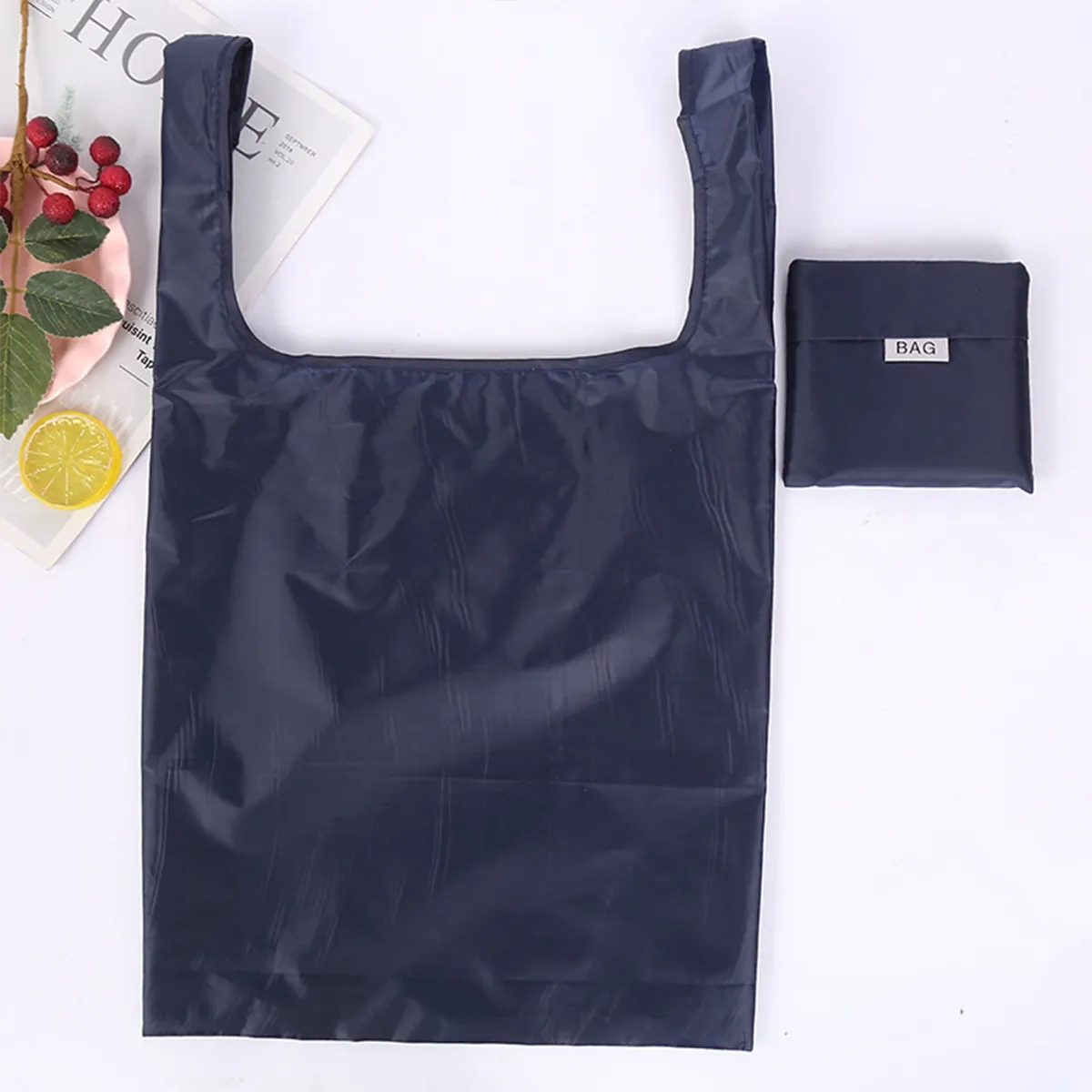 Large Reusable Shopping Foldable Polyester Tote Grocery Bag 5