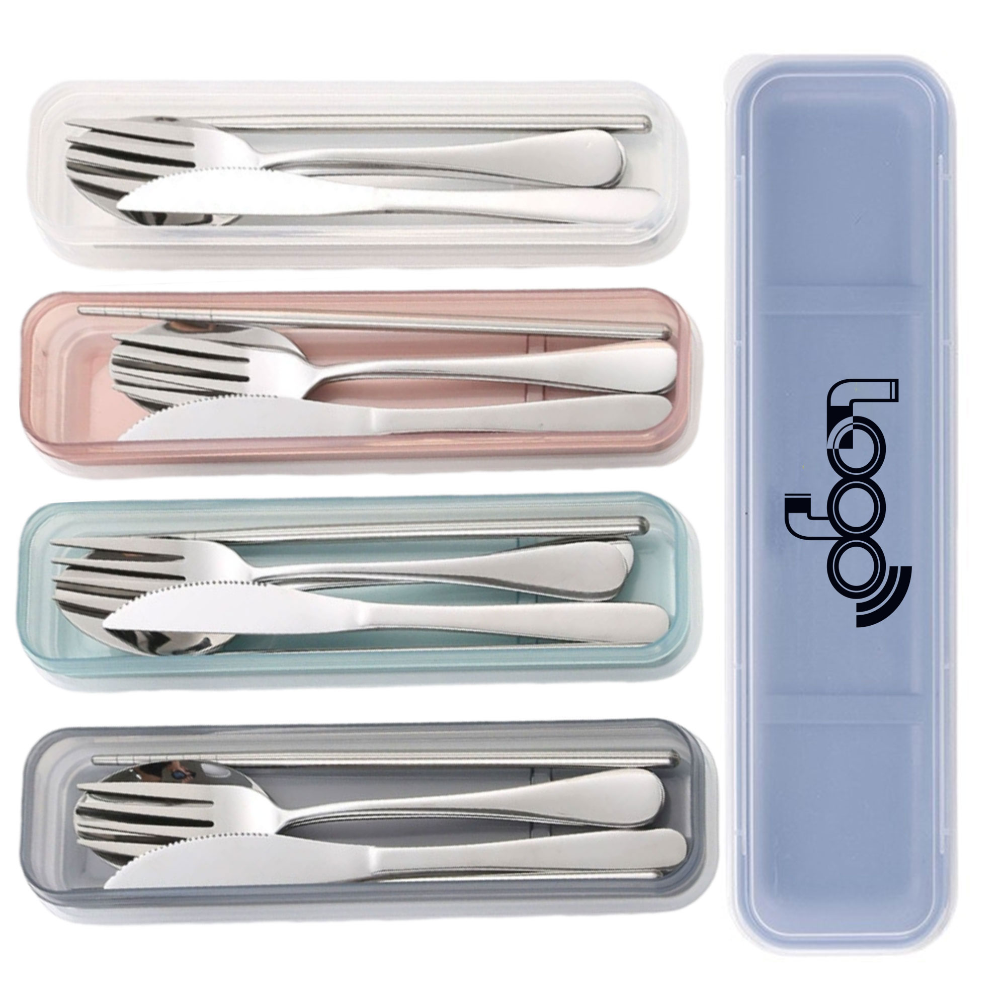 MOQ20 4-Piece Stainless Steel Portable Cutlery Set 5