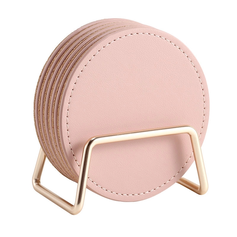 Leather Round Coaster 8