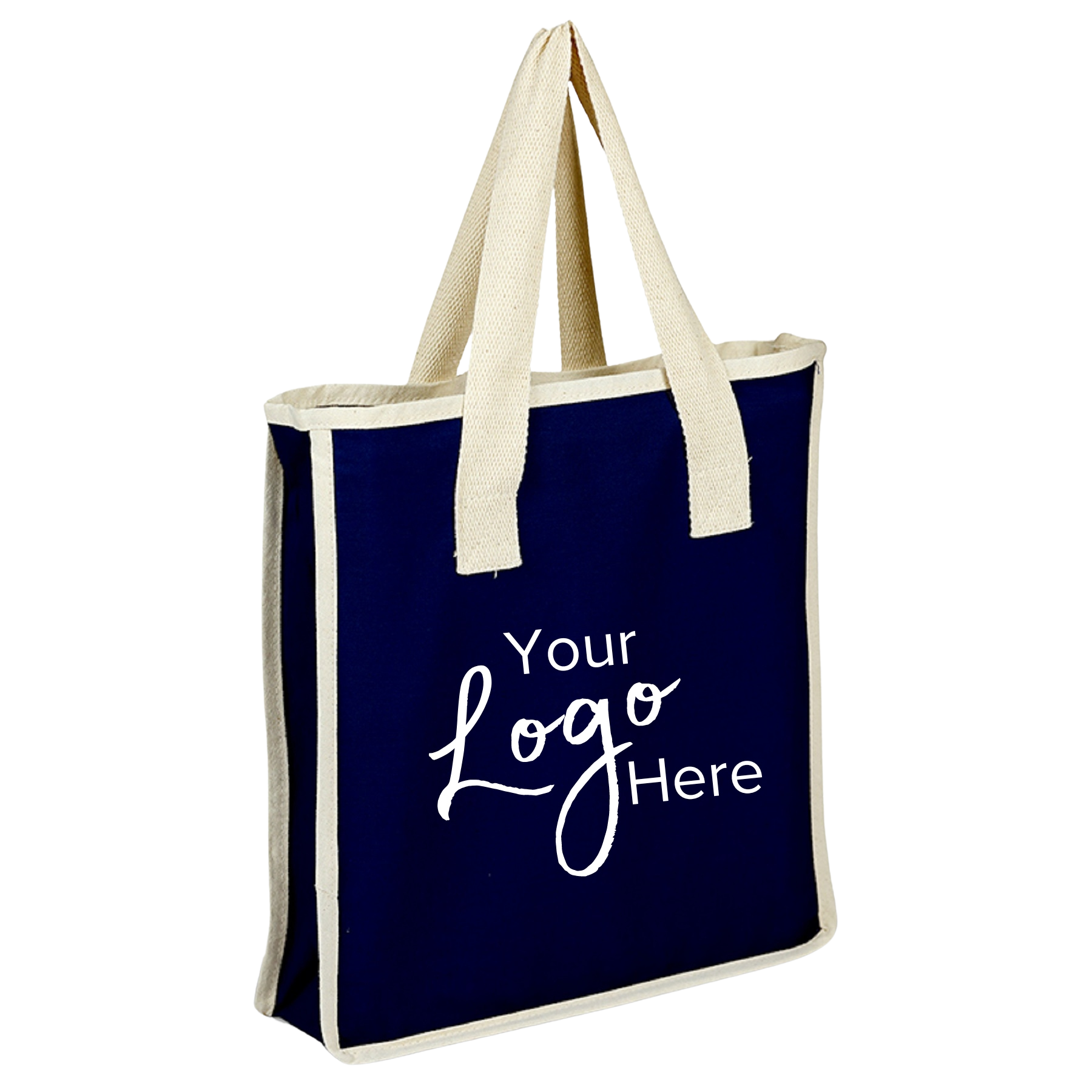 Canvas Shopping 14"Wx 15"H x 4" Gusset Bag, custom tote bag with logo imprint 3