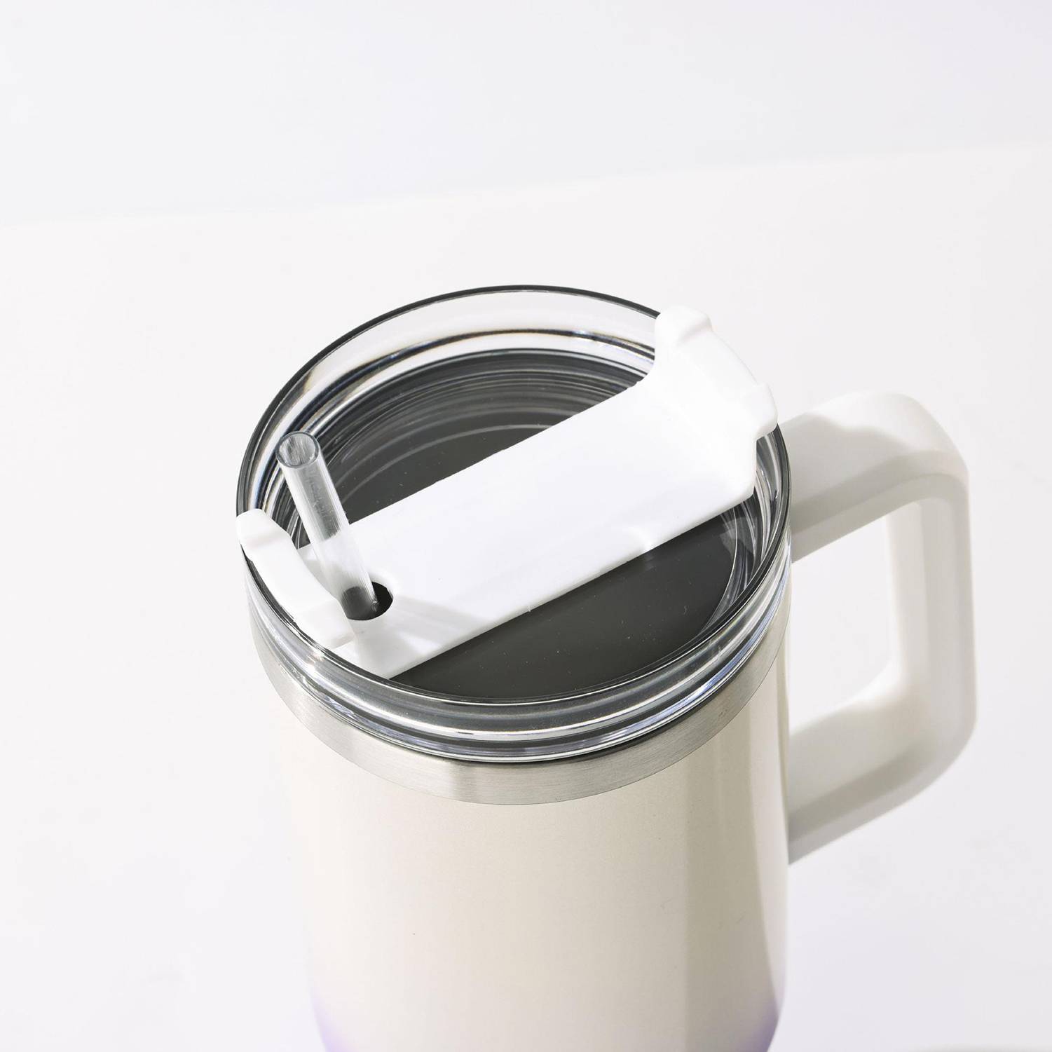 40oz Stainless Steel Straw Gradient Glitter Travel Mug Cup 5