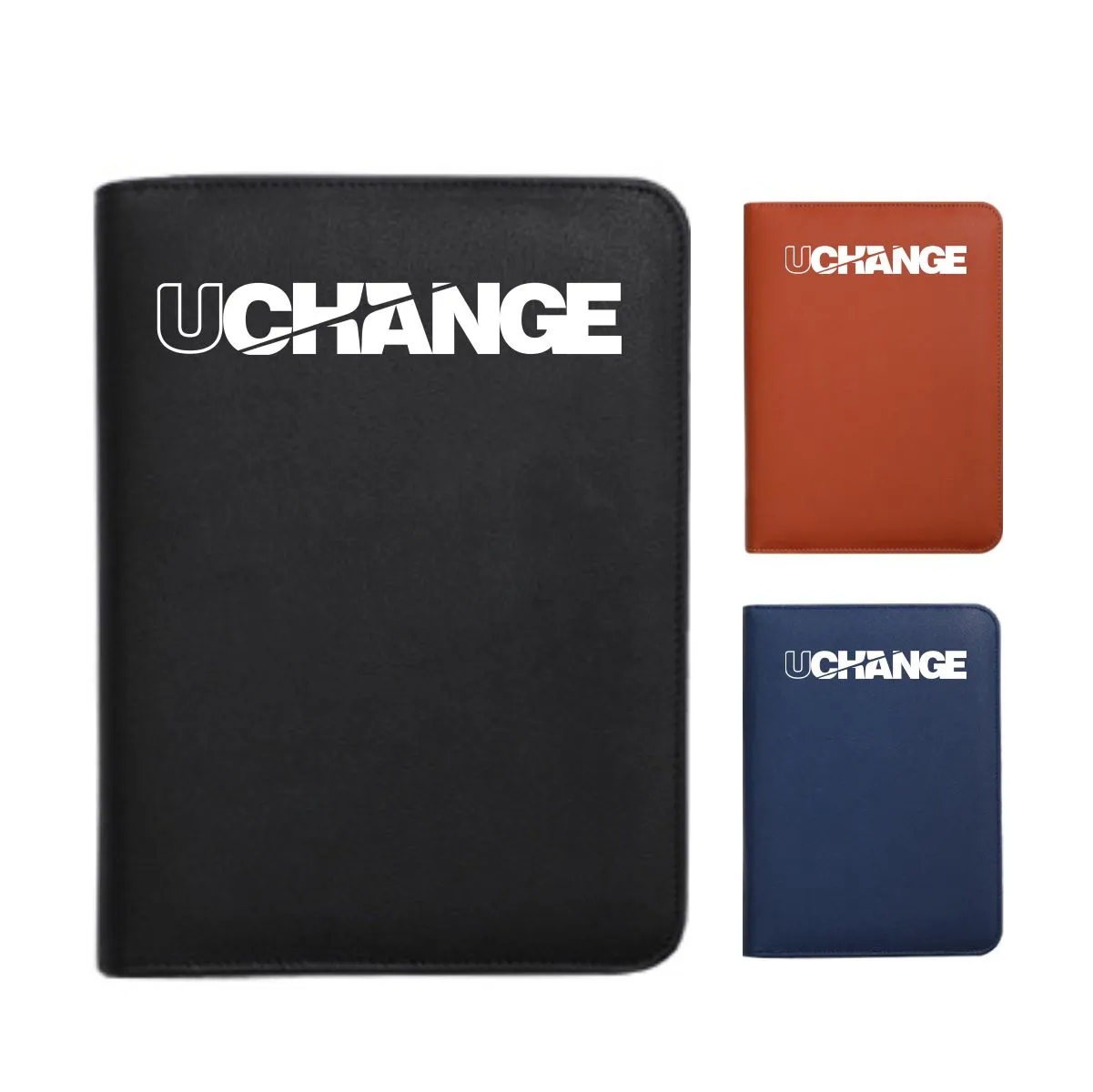 Zippered PU Leather A5 Business Notebook Organizer 1