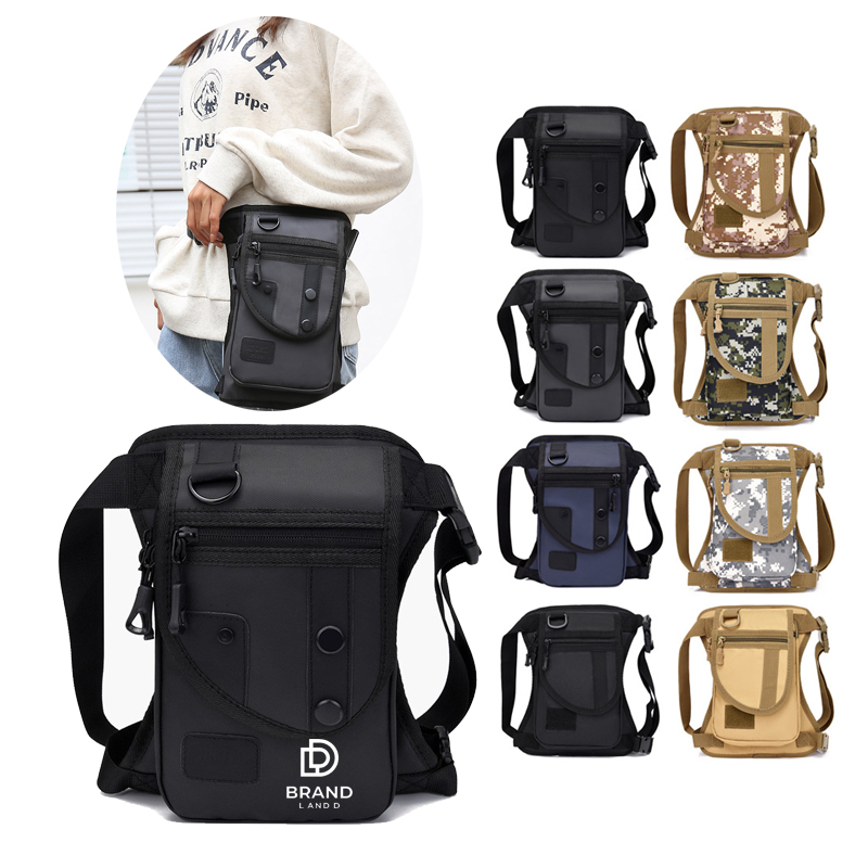 Custom Unisex Canvas Tactical Waist Belt Drop Leg Bag 11