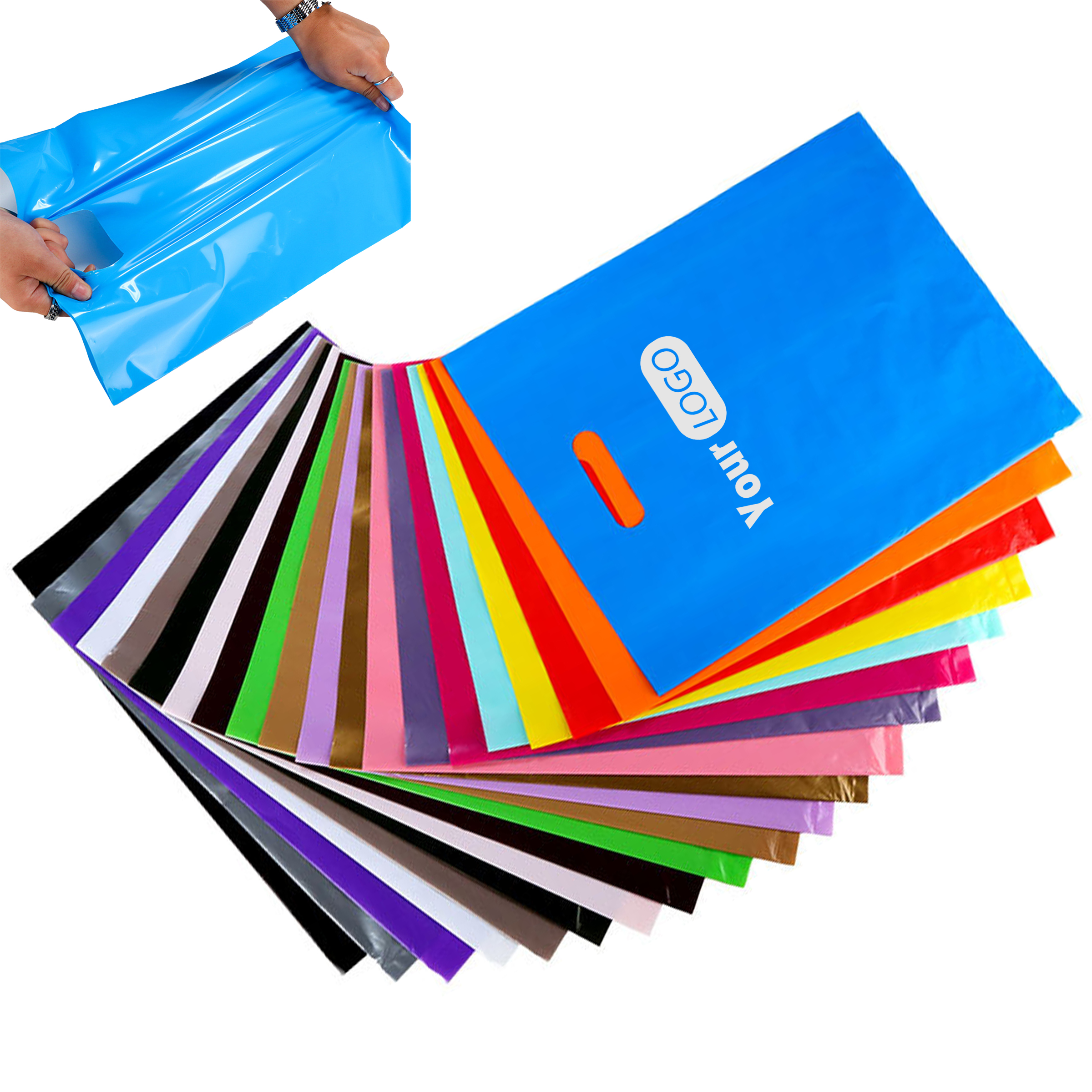 Polyethylene Custom Die-Cut Handle Gift Bags 2