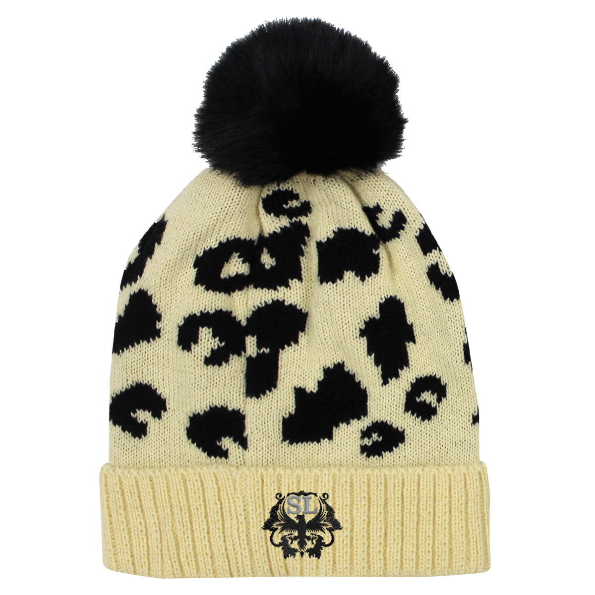 Leopard Print Pom Beanie 1