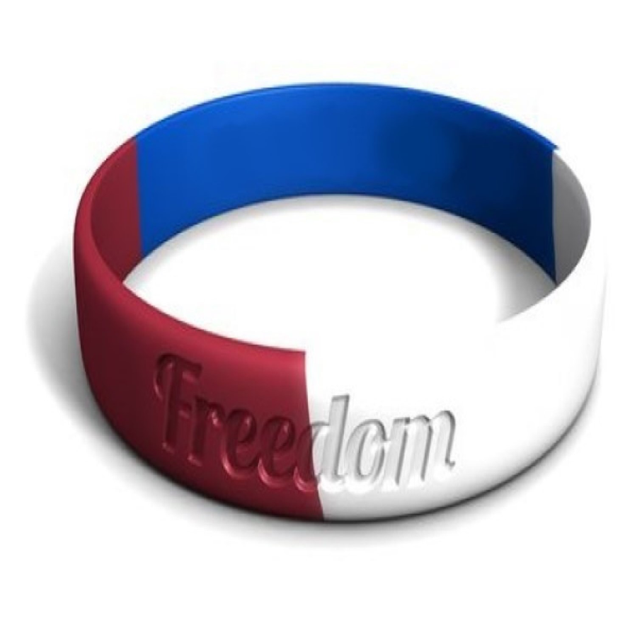 Segmented Silicone Wristband - 3/4" band