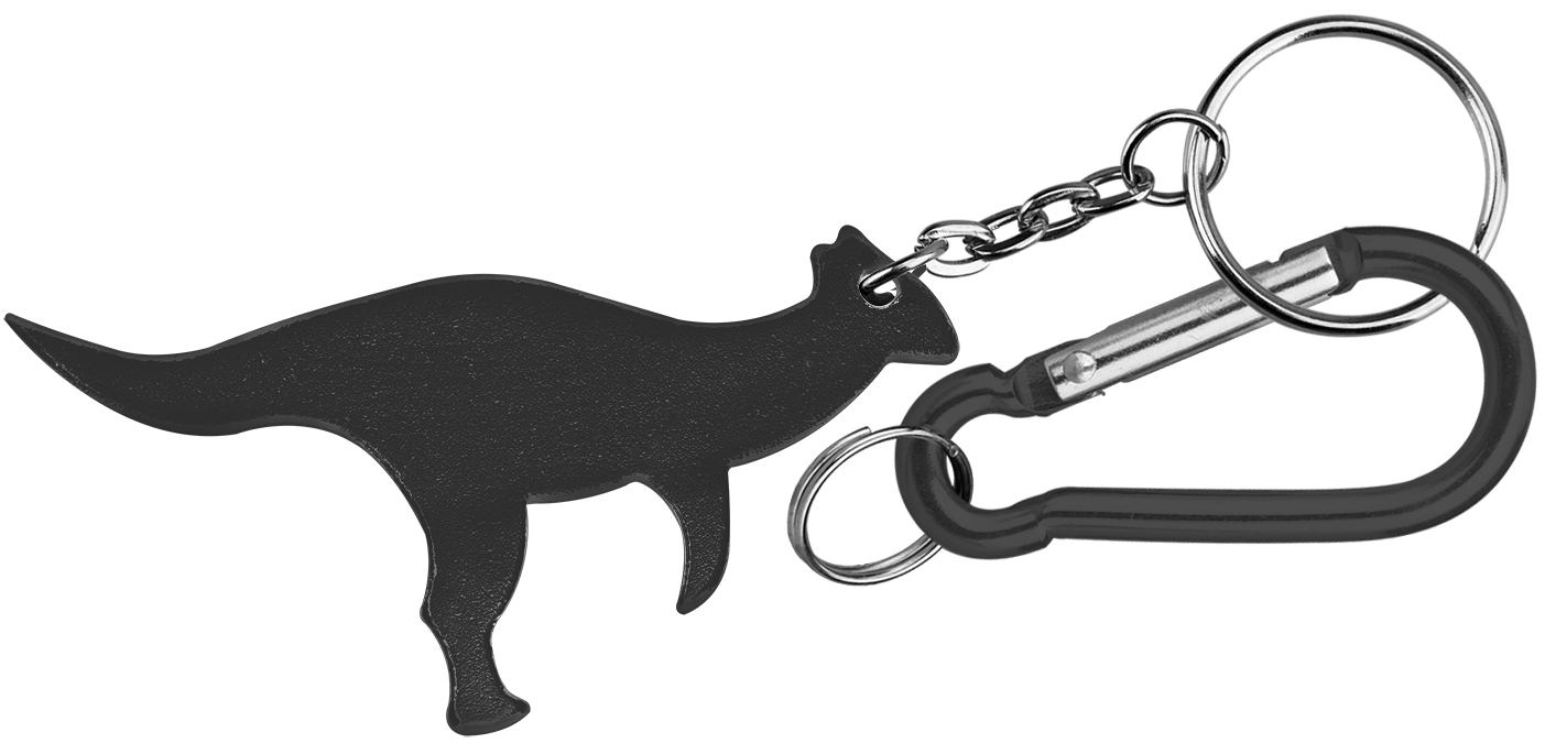 Dinosaur Shaped Aluminum Bottle Opener with with Carabiner 2