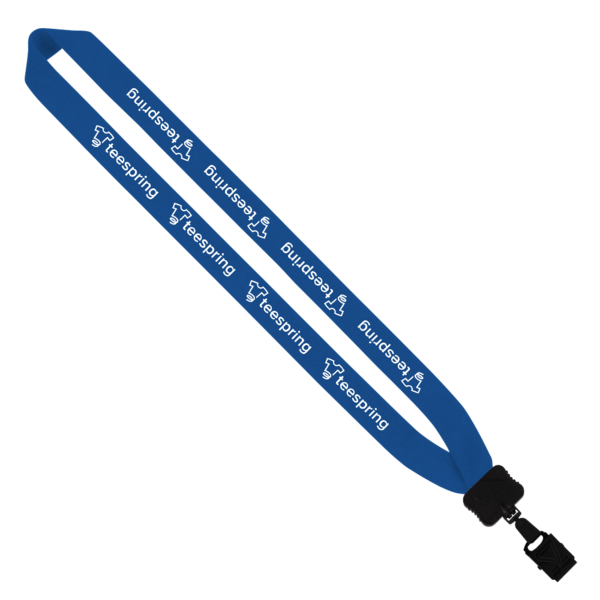 1" Cotton Lanyard with Plastic Clamshell & O-Ring 34