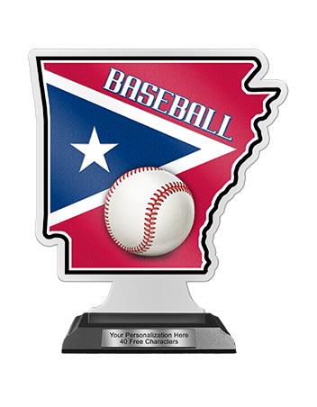 State Acrylic Trophy: 6" Arkansas Shape (Event typ 1