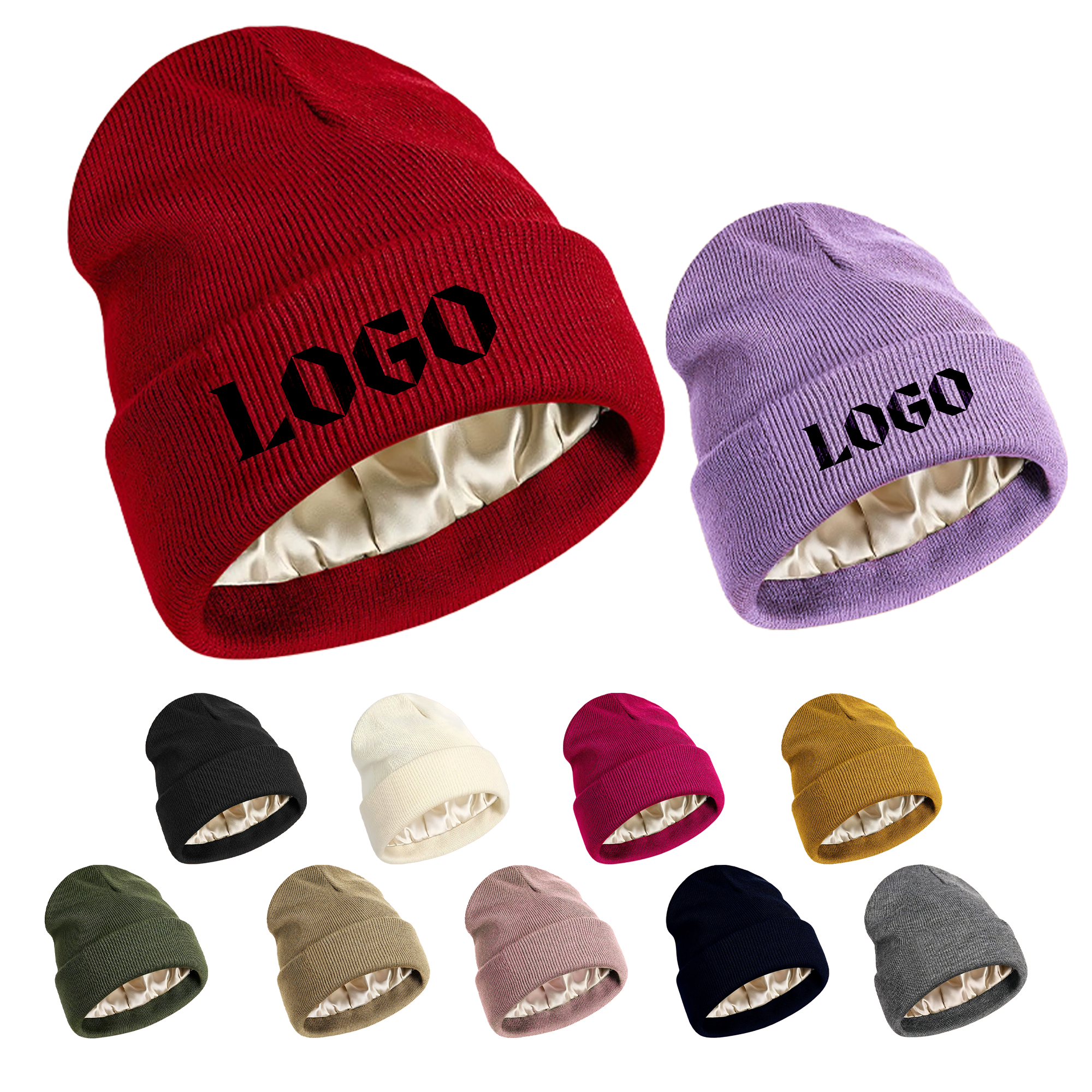 Outdoor Knit Hat with Satin Lining 4