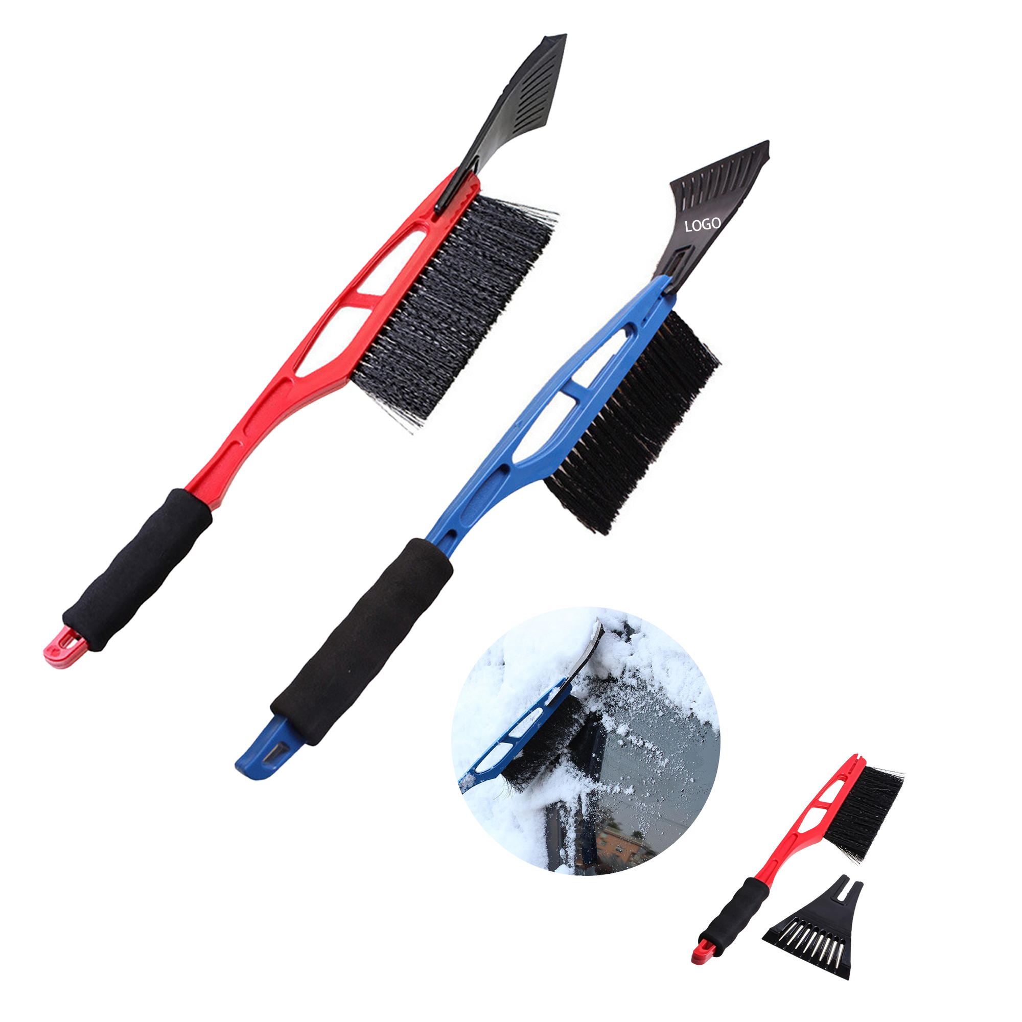 Car Snow Brush Detachable Ice Scraper Grip 2